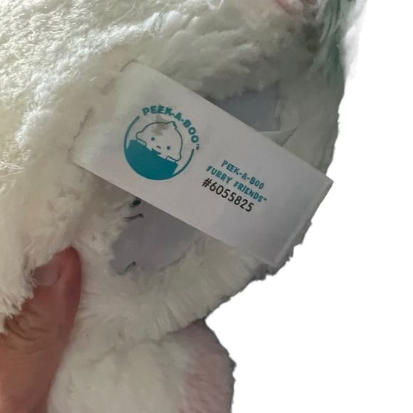 Peek-A-Boo Furry Friends Unicorn White & Pink Talking Moving Fun Plush‎ Baby Toy - Picture 7 of 7